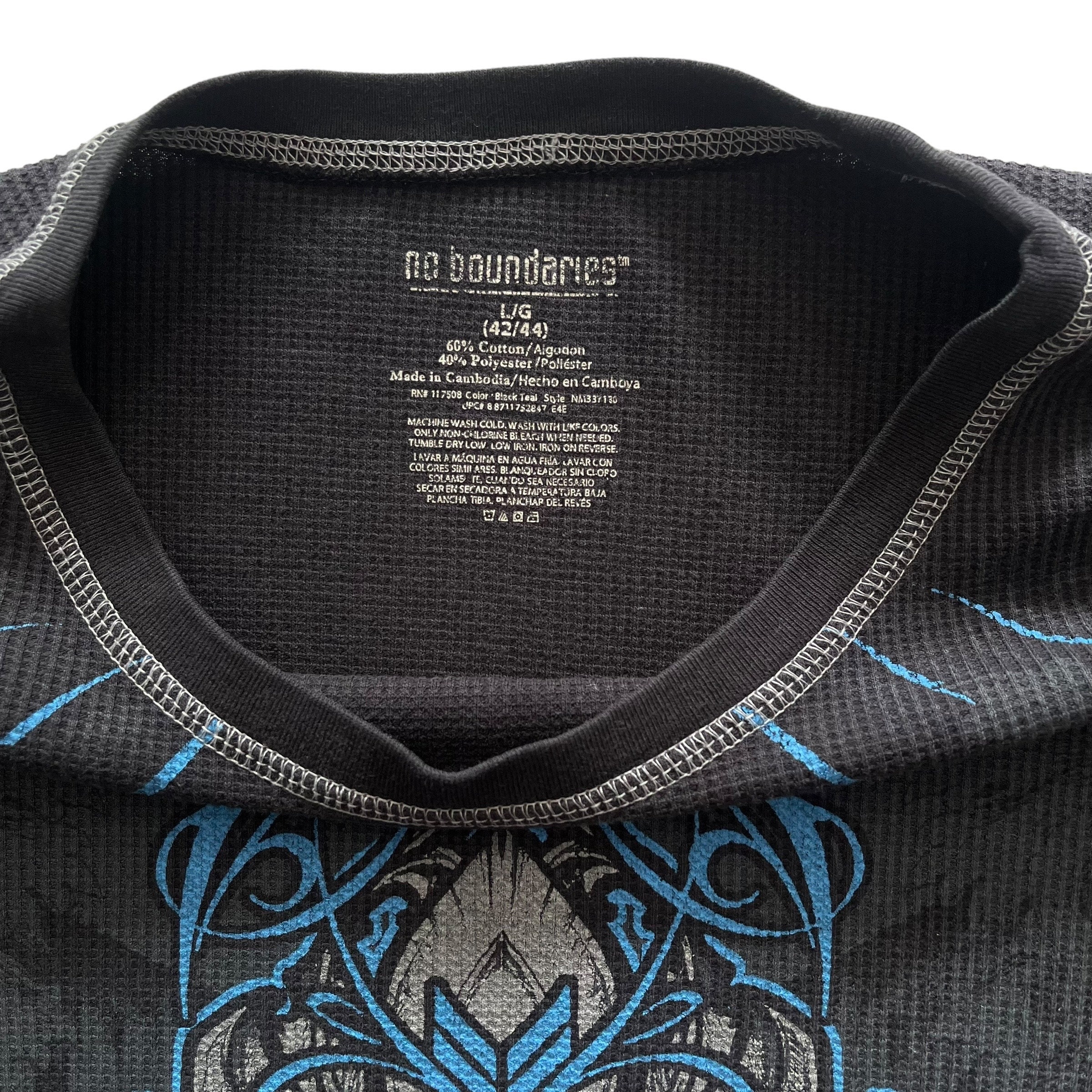No Boundaries Cross Grunge Cyber Y2K Thermal Style Long