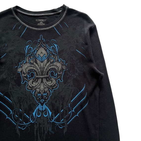No Boundaries Cross Grunge Cyber Y2K Thermal Style Long