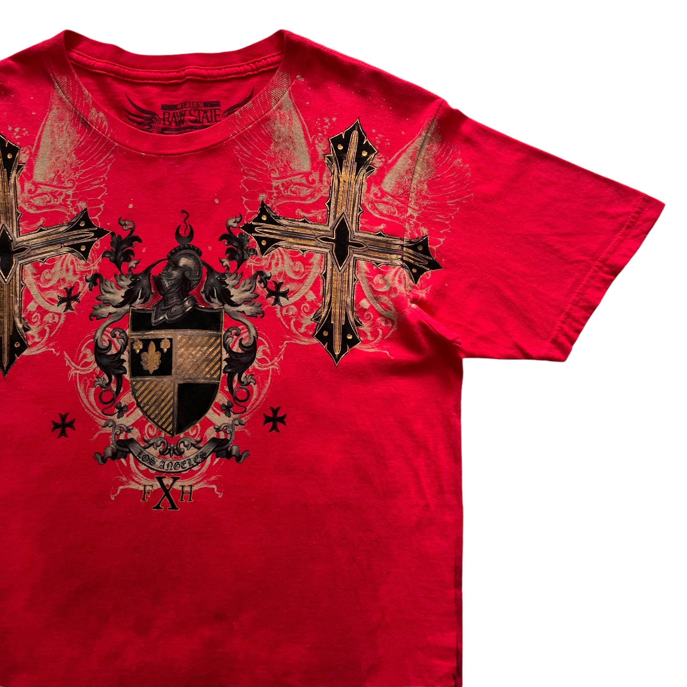 ArgueCulture金属感背骨ルーズTシャツ Y2Kテイスト 02d04cc0d925faf71cb123bec84aad