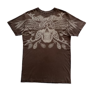 Vintage Y2K Skull Skeleton T-Shirt Size 3XL Grunge Skulls