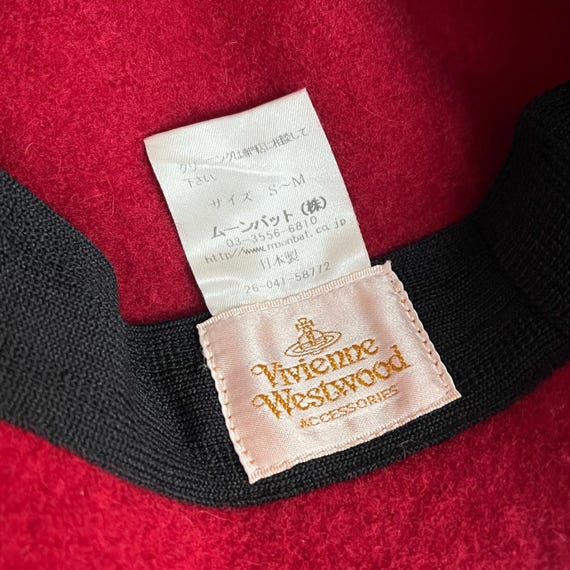 Vintage Vivienne Westwood Red Wool Bucket Hat | Orb Logo