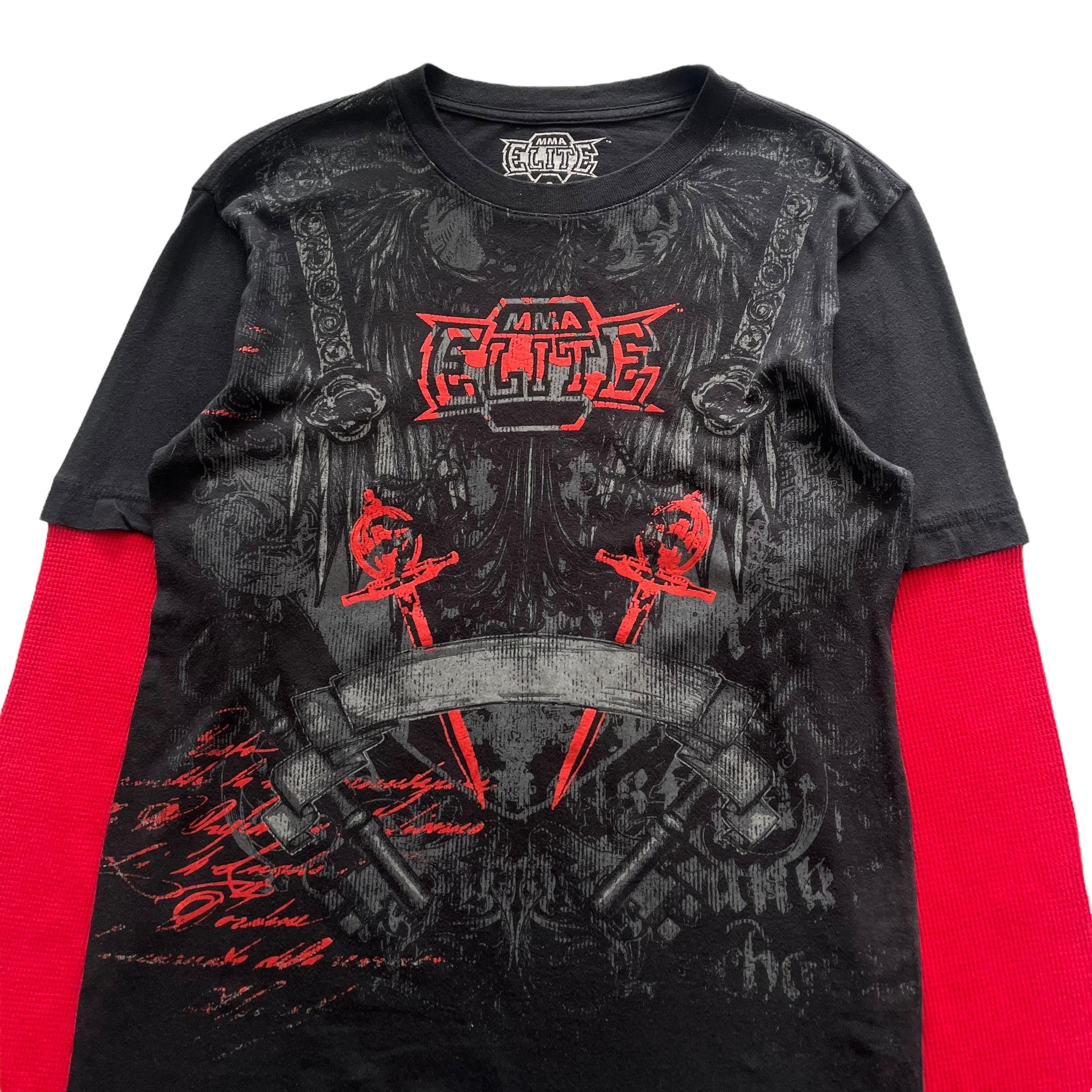 MMA Elite Cross Double Layer Grunge Cyber Y2K Style Long MMA Elite Cross Double Layer Grunge Cyber Y2K Style Long