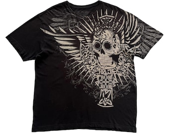 Xzavier Skull Cross Wing Grunge Cyber Y2K Style T-shirt - Etsy Xzavier Skull Cross Wing Grunge Cyber Y2K Style T-shirt - Etsy