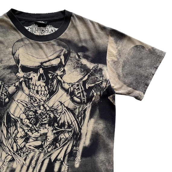 Affliction Skull Grunge Cyber Y2K Style T-shirt - Size M - Etsy