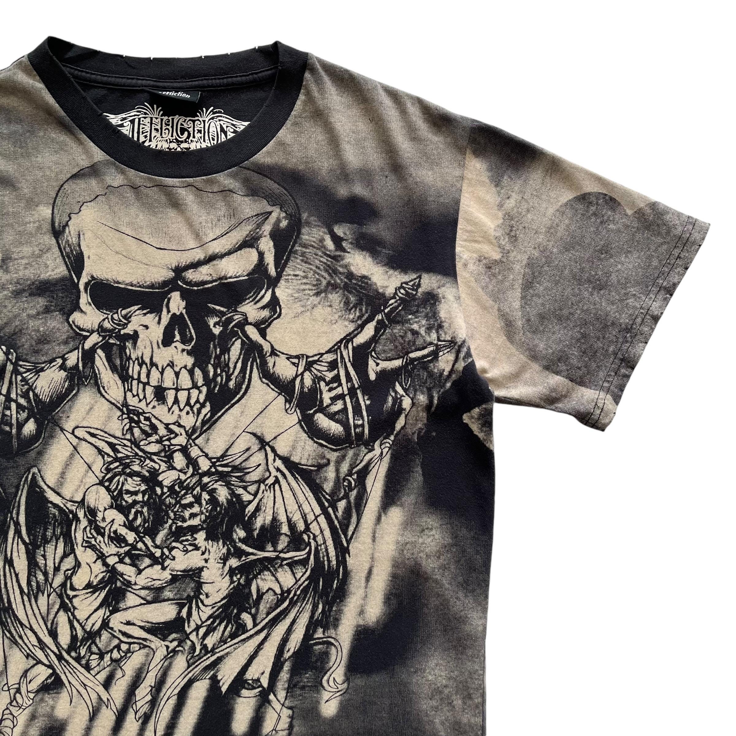 Affliction Skull Grunge Cyber Y2K Style T-shirt - Size M - Etsy