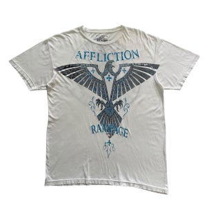 Affliction Rampage Quinton Jackson Signature Series Grunge Cyber Y2K Style T-Shirt