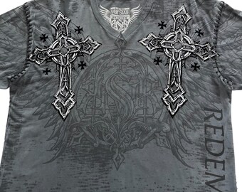 Raw State Cross Wing Grunge Cyber Y2K Style T-shirt - Etsy