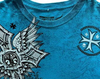 Raw State Cross Wing Grunge Cyber Y2K Style T-shirt - Etsy