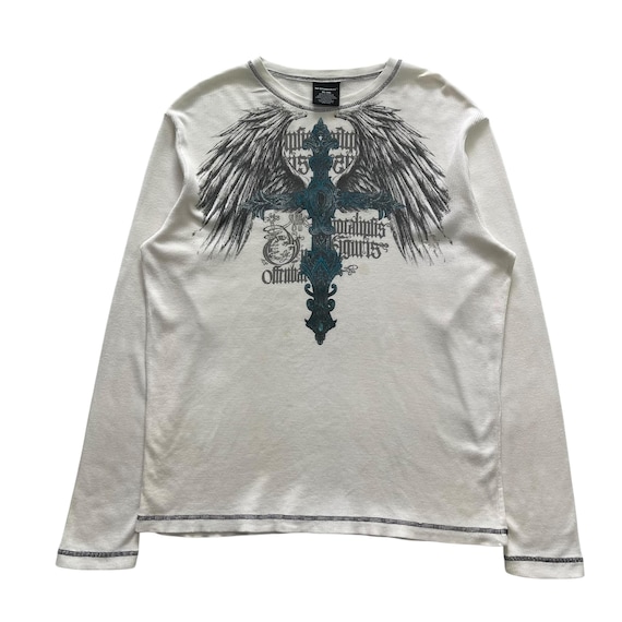 No Boundaries Cross Wing Grunge Cyber Y2K Thermal Style Long