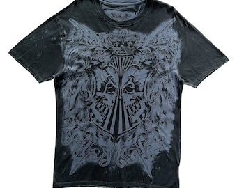 Skull Cross Grunge Cyber Y2K Style T-shirt - Etsy