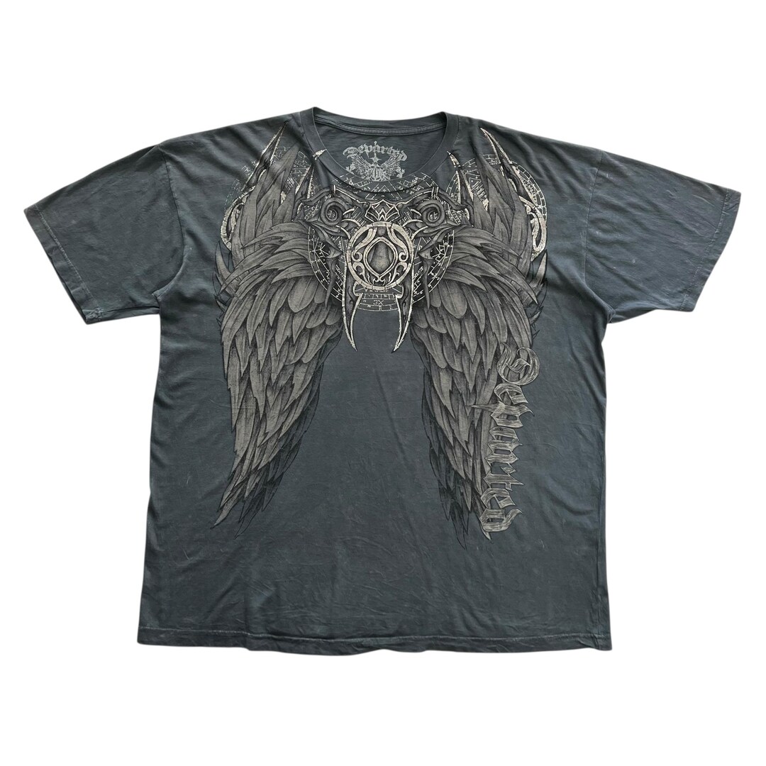 Departed Cross Wing Grunge Cyber Y2K Style T-shirt - Etsy