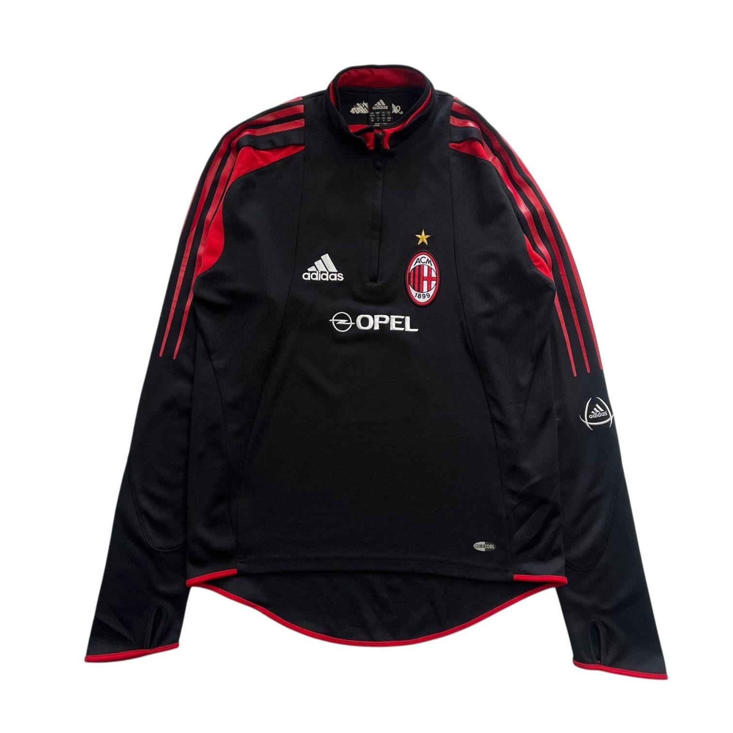 Vintage 2004-05 Adidas AC Milan Training Jumper Quarter Zip Long