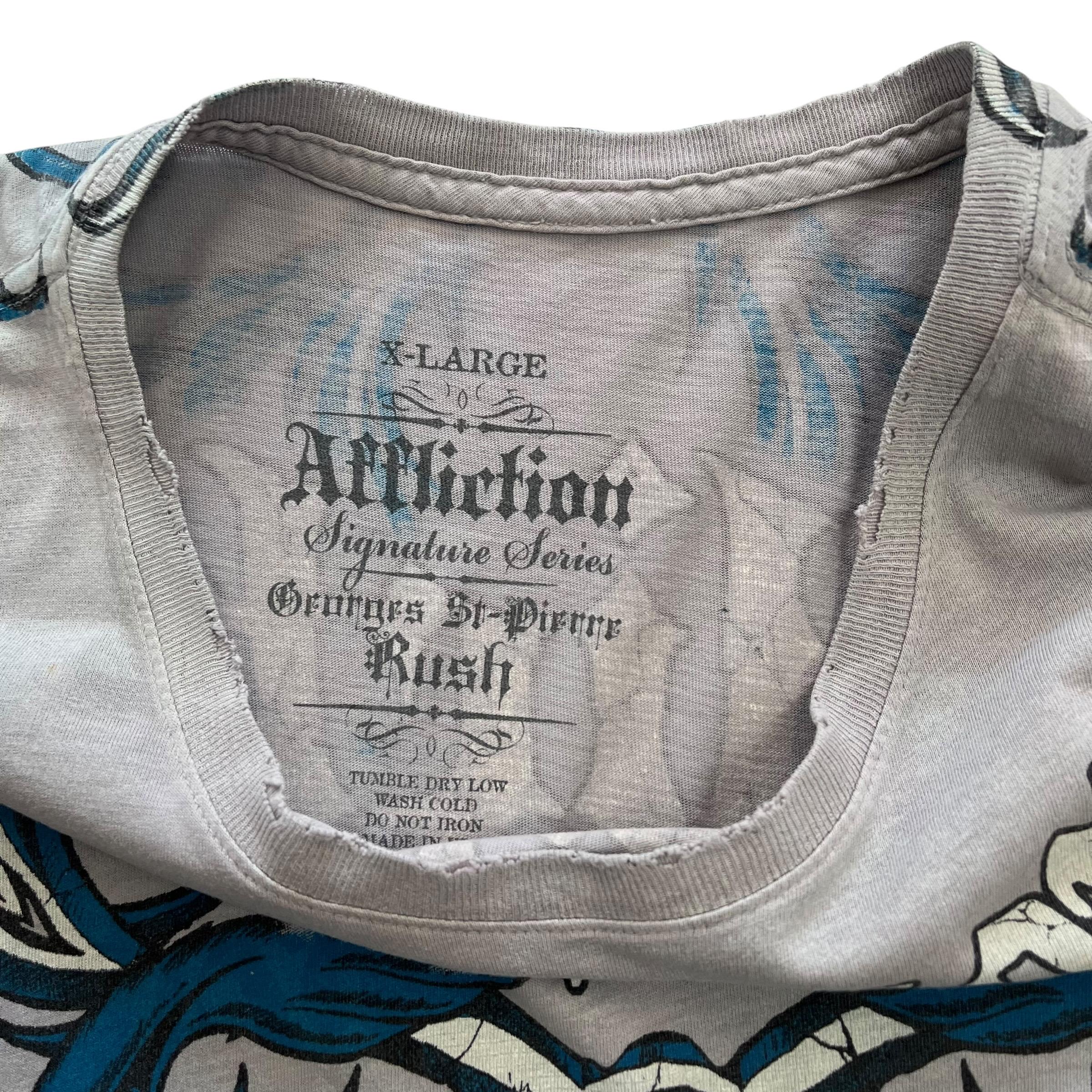 Affliction Georges St-pierre Rush Signature Series Grunge Cyber 