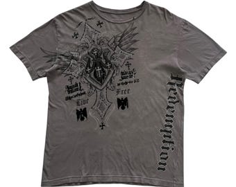 Salvation Skull Cross Wing Grunge Cyber Y2K Style T-shirt - Etsy