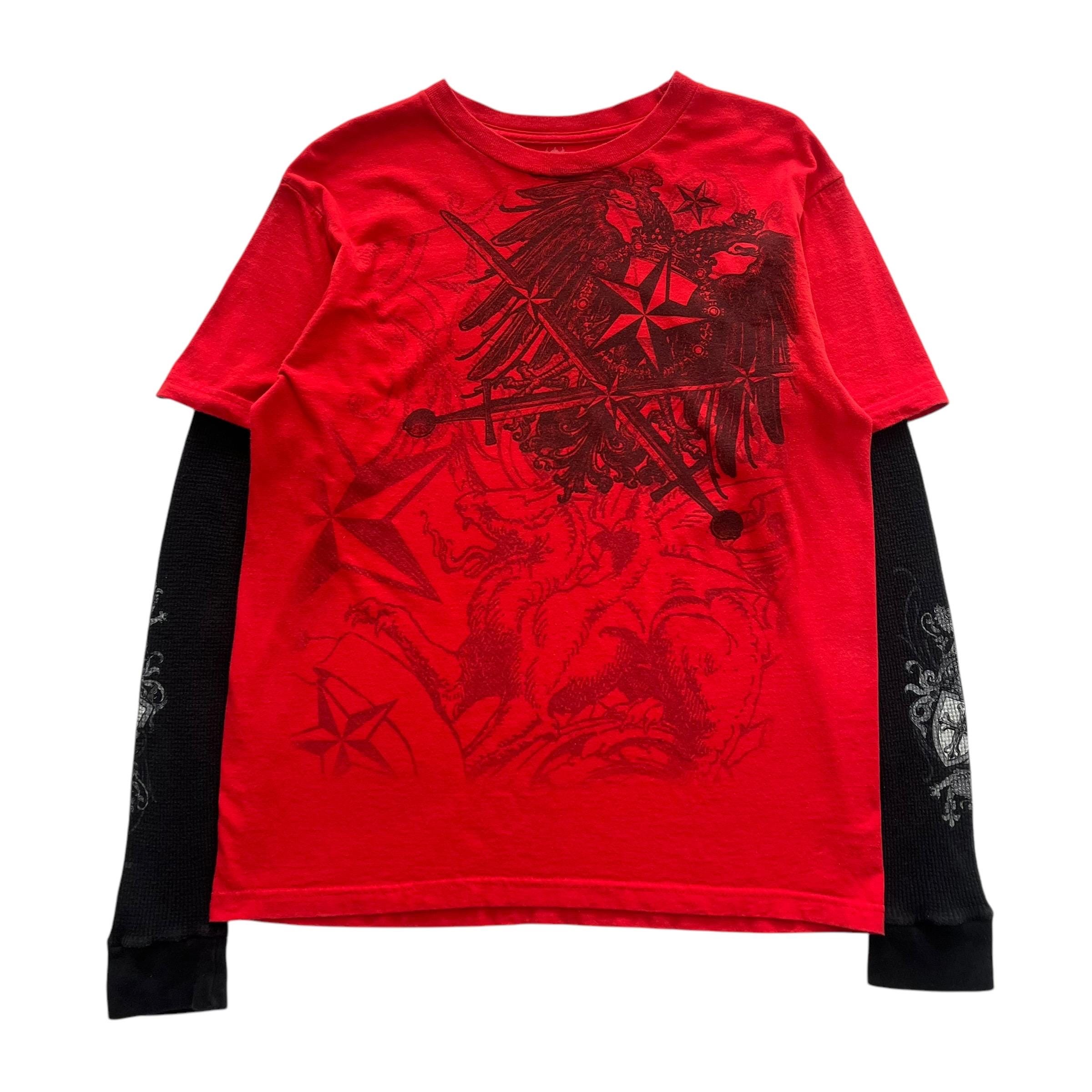 Dark Star Sword Wing Double Layer Grunge Cyber Y2K Style Long