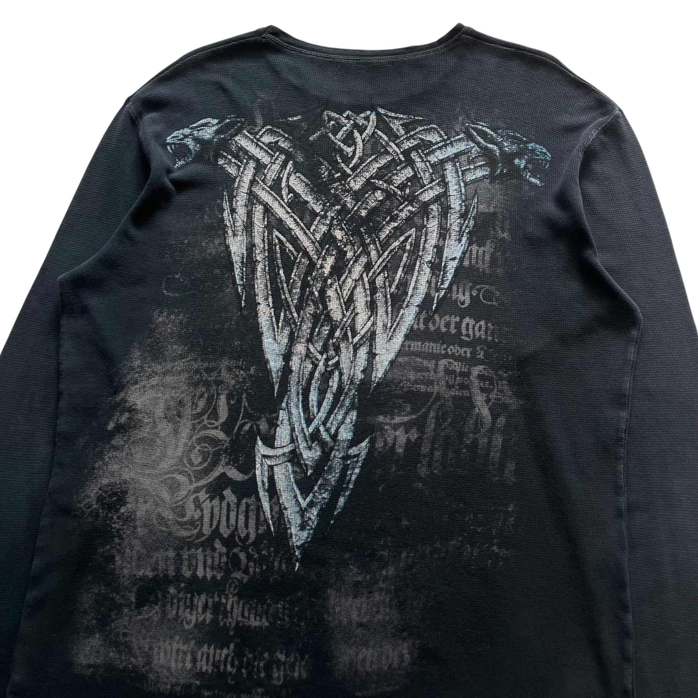 Affliction Cross Grunge Cyber Y2K Thermal Style Long Sleeve - Etsy