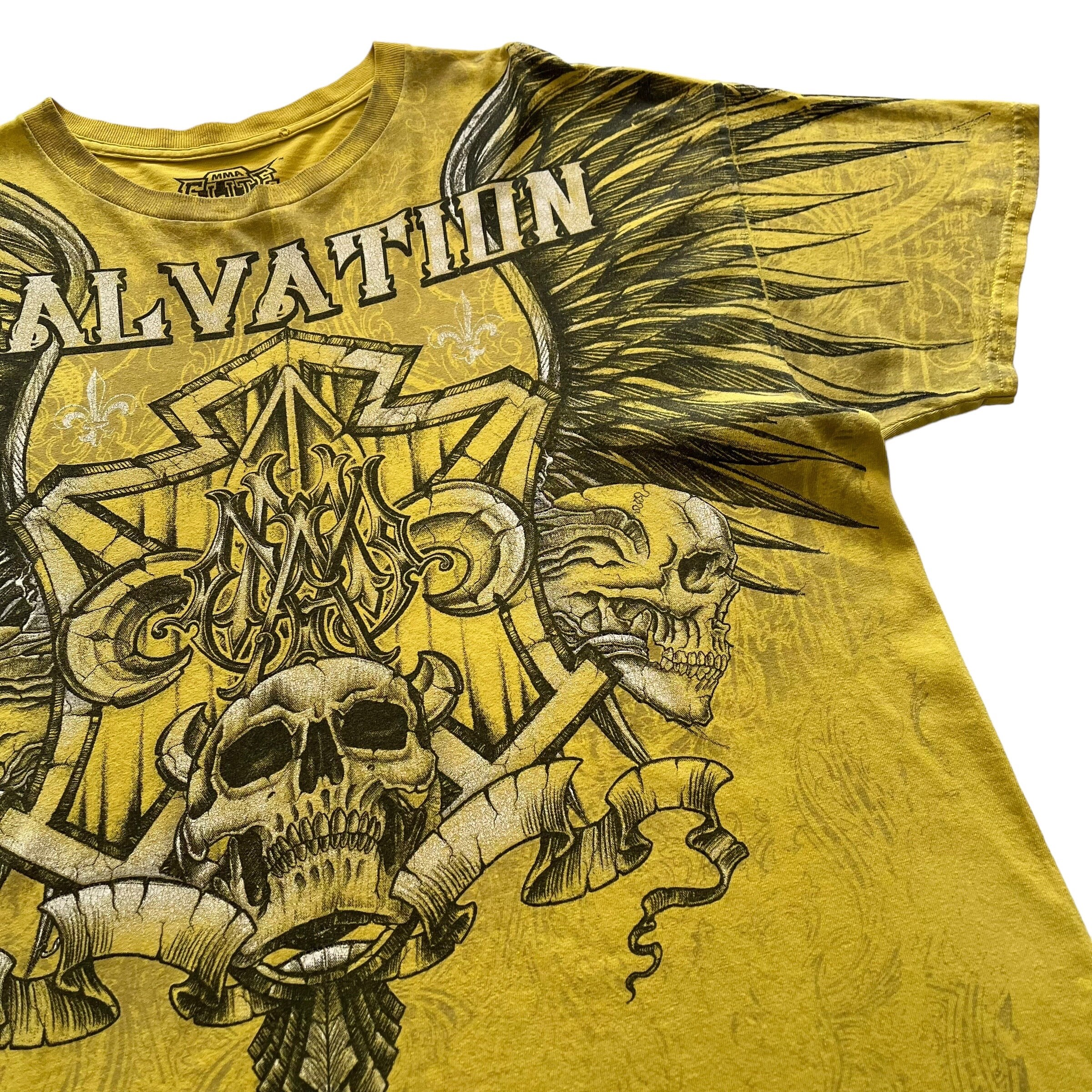 MMA Elite Skull Cross Wing Grunge Cyber Y2K Style T-shirt - Etsy