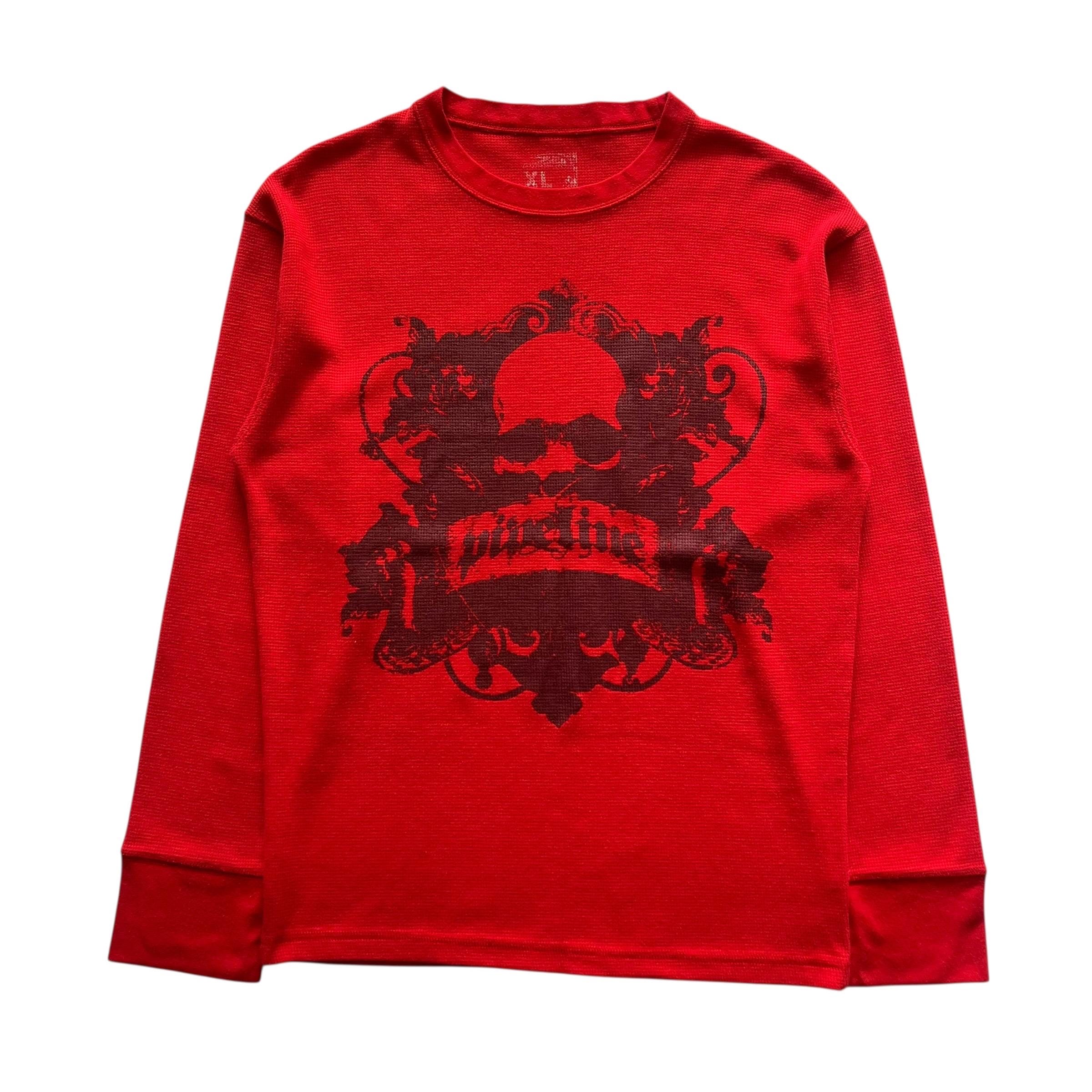 Skull Grunge Cyber Y2K Thermal Style Long Sleeve - Etsy