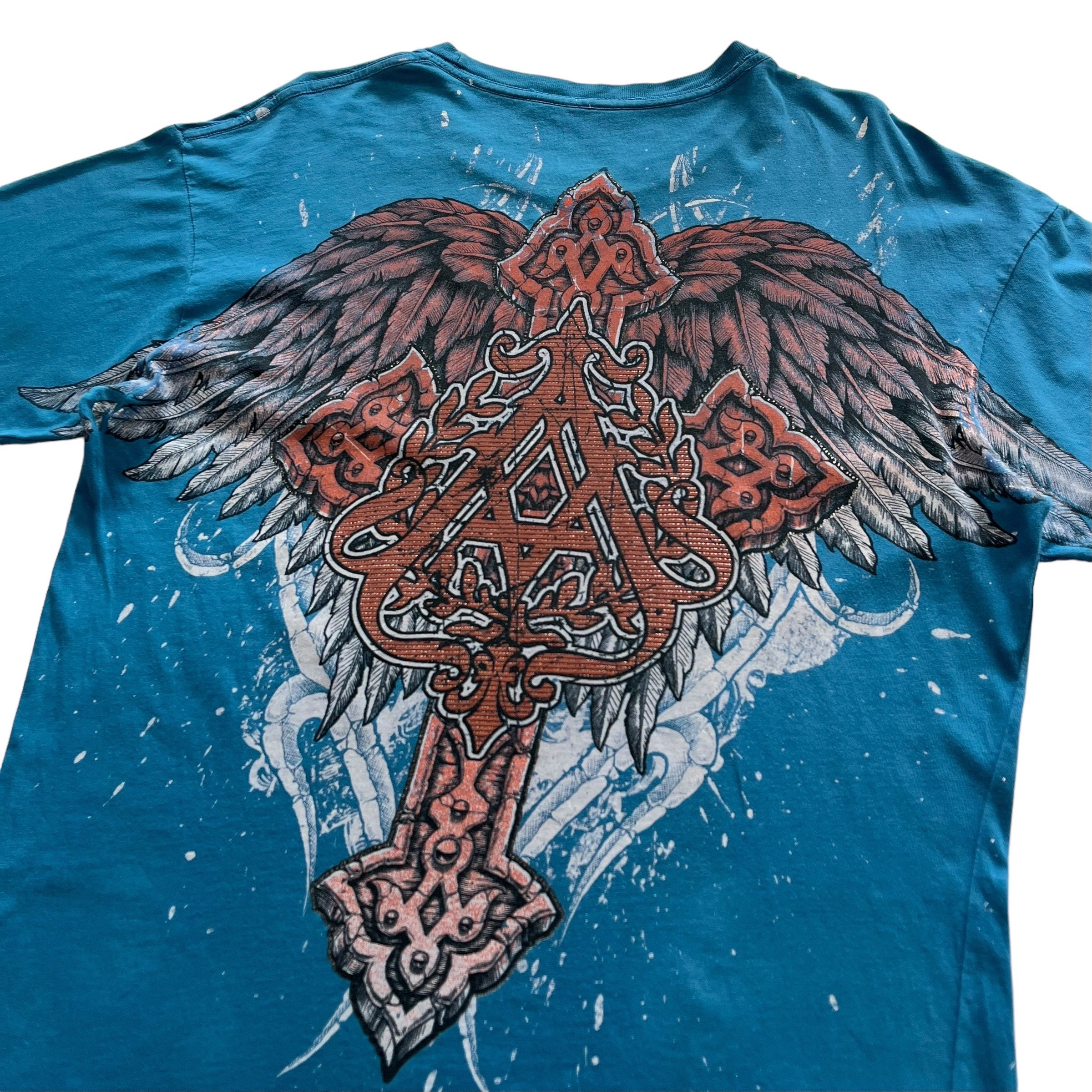 Archaic Affliction Cross Wing Grunge Cyber Y2K Style T-shirt - Etsy