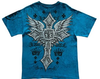 トップス Y2K/Grunge/DIG YOUR OWN GRAVE Raw State Cross Wing Grunge Cyber Y2K Style T-shirt - Etsy