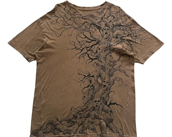 Affliction Grunge Cyber Y2K Style T-Shirt - Size 2XL