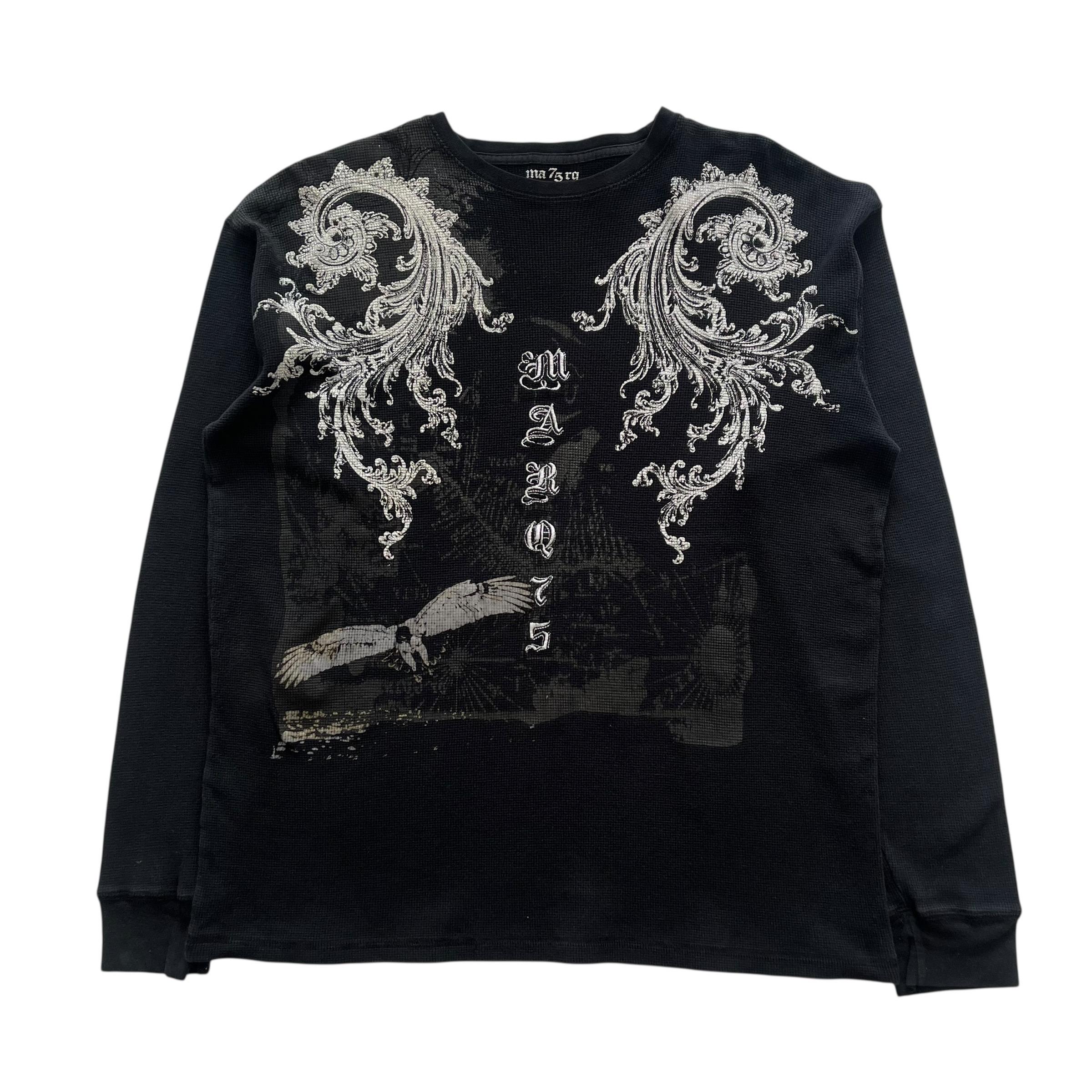 Ma75rq Grunge Cyber Y2K Thermal Style Long Sleeve - Size XL - Etsy
