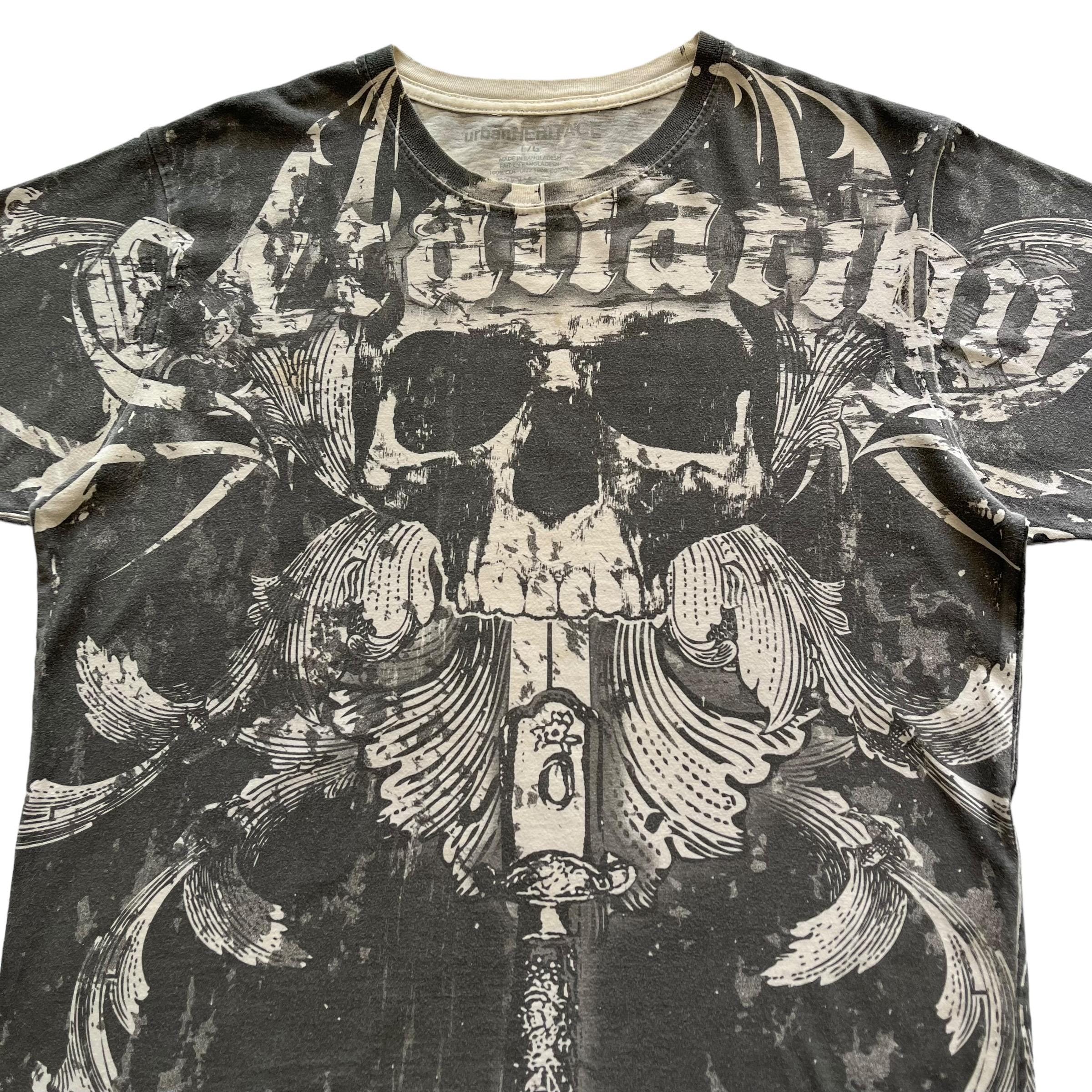 Urban Heritage Skull Grunge Cyber Y2K Style T-shirt - Etsy
