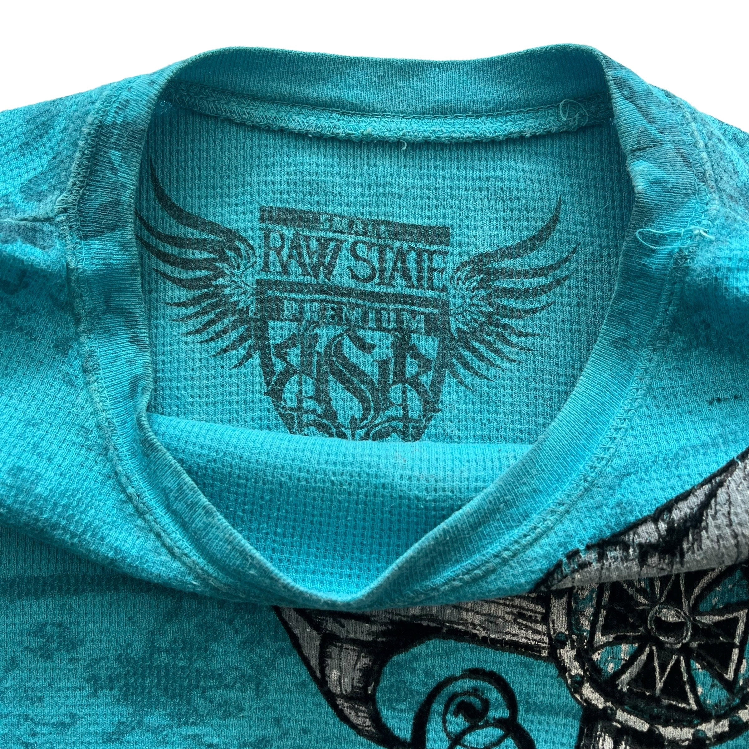 Raw State Cross Wing Grunge Cyber Y2K Thermal Style Long Sleeve