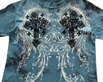 Raw State Cross Wing Grunge Cyber Y2K Style T-shirt - Etsy