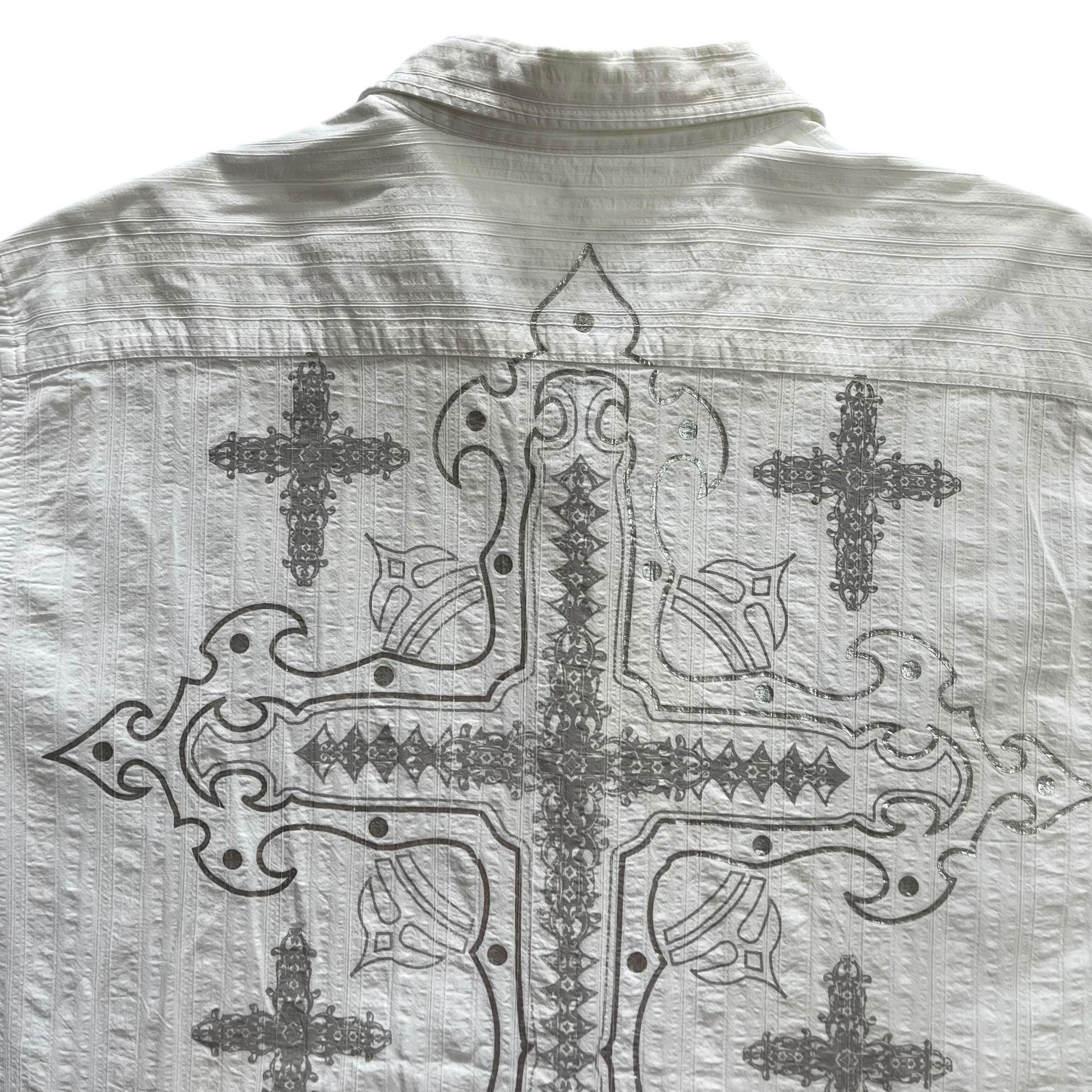 Helix Cross Grunge Cyber Y2K Style Long Sleeve Button up Shirt - Etsy