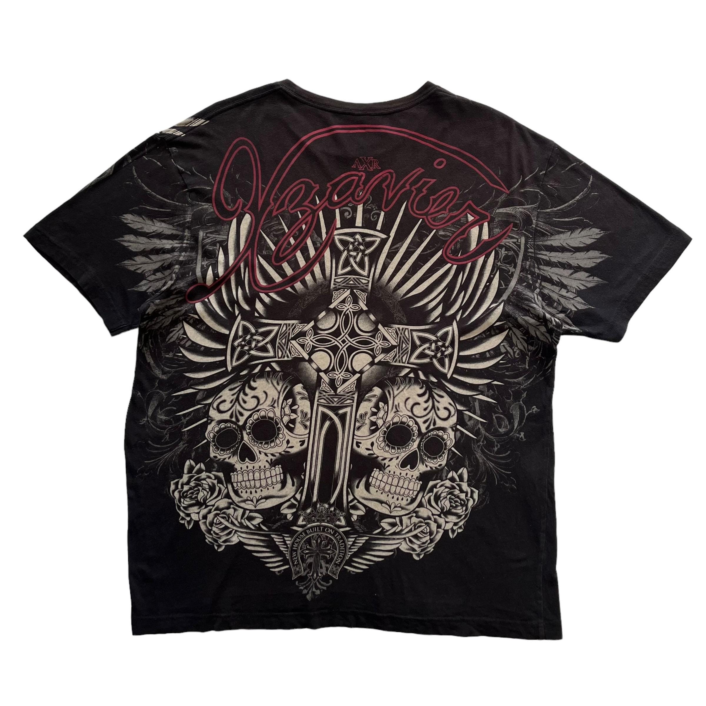 Xzavier Skull Cross Wing Grunge Cyber Y2K Style T-shirt - Etsy Xzavier Skull Cross Wing Grunge Cyber Y2K Style T-shirt - Etsy