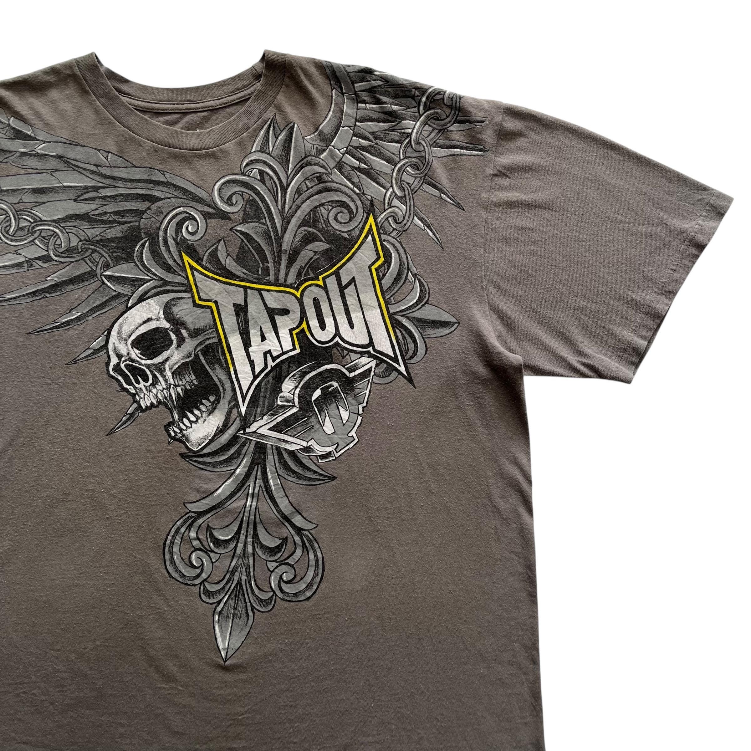 Tapout Skull Cross Wing Grunge Cyber Y2K Style T-shirt - Etsy