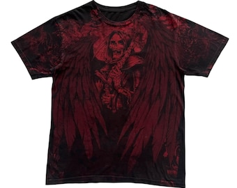 Xzavier Skull Da Grind Fallen Angels Grunge Cyber Y2K Style T