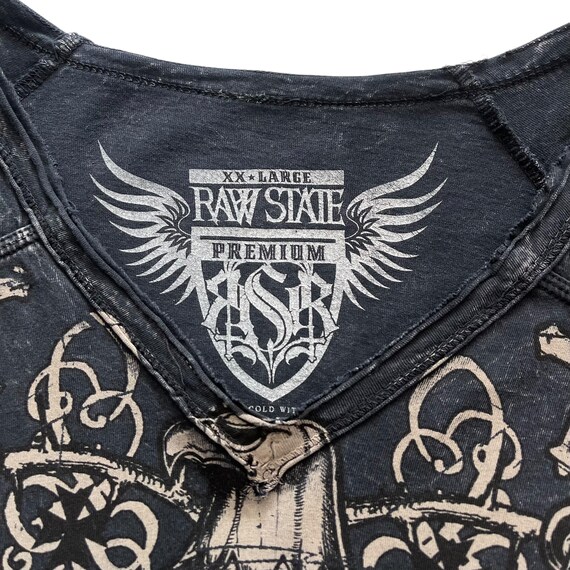 Raw State Cross Wing Grunge Cyber Y2K Style T-shirt - Size 2XL - Etsy