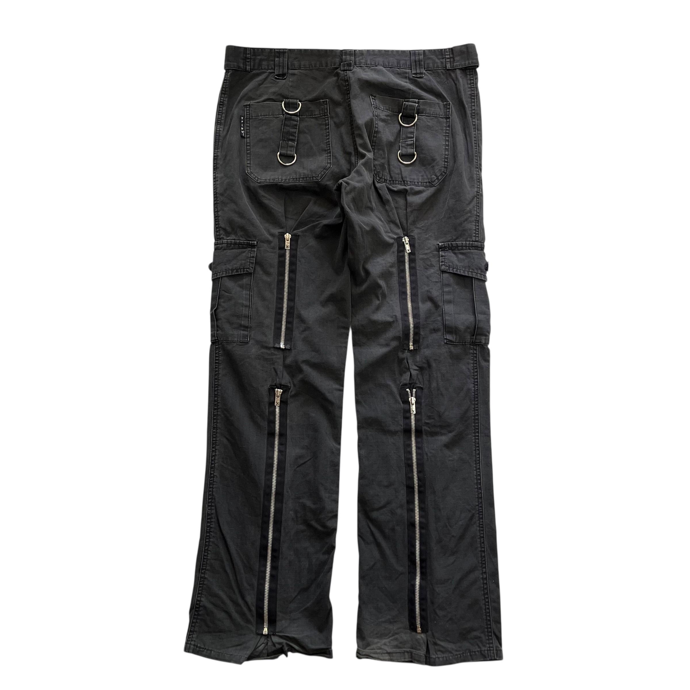 Vintage TRIPP NYC Black Bondage Pants With Front Zips | Flare Leg