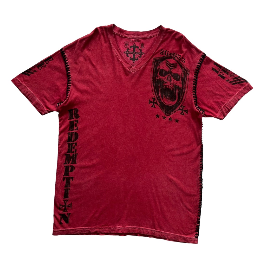 Affliction y2k グランジ tシャツ ダメージ加工 XL サイズ