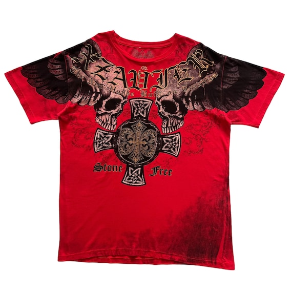 Xzavier Skull Cross Wing Grunge Cyber Y2K Style T-shirt - Etsy Xzavier Skull Cross Wing Grunge Cyber Y2K Style T-shirt - Etsy