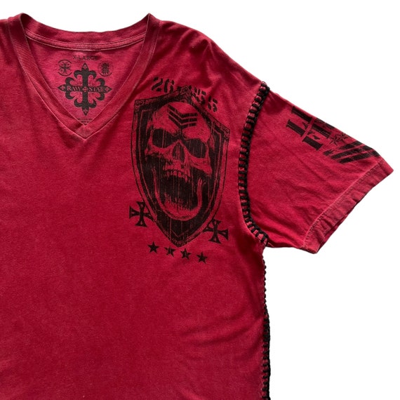 Raw State Skull Cross Grunge Cyber Y2K Style T-shirt - Etsy