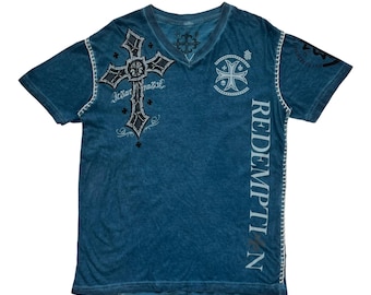 Raw State Redemption Cross Wing Grunge Cyber Y2K Style T-shirt - Etsy