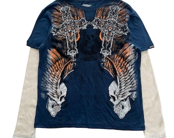 Xzavier Royalty Cross Wing Grunge Cyber Y2K Style T-shirt - Etsy