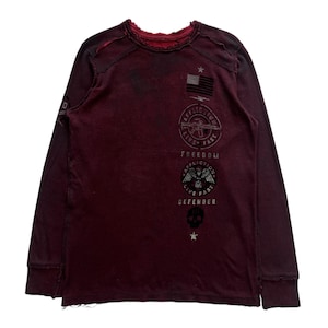 Gebrechen Reversible Grunge Cyber Y2K Thermo-Stil lange Ärmel