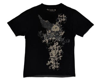 Xzavier Royalty Cross Wing Grunge Cyber Y2K Style T-shirt - Etsy