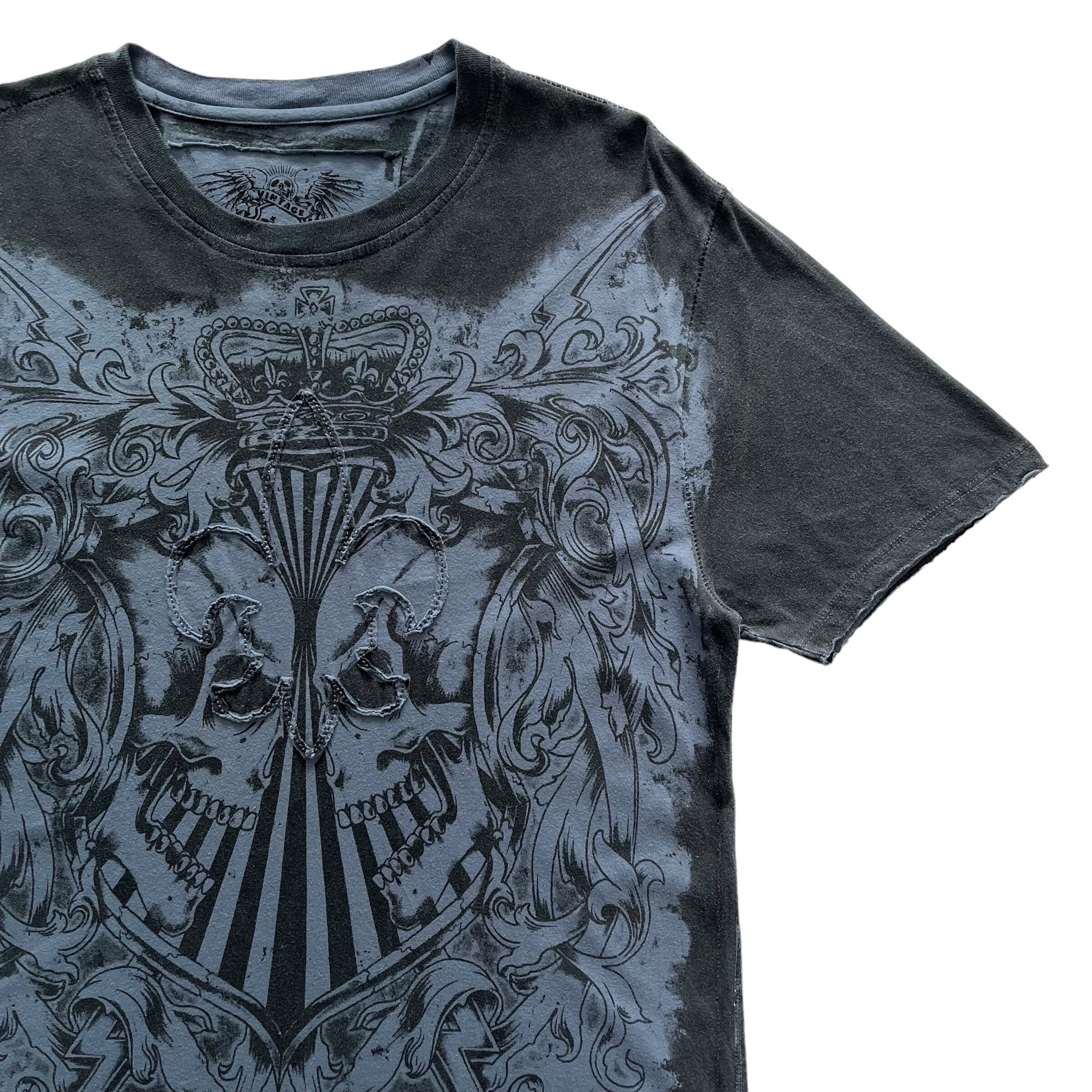 Skull Cross Grunge Cyber Y2K Style T-shirt - Etsy Skull Cross Grunge Cyber Y2K Style T-shirt - Etsy