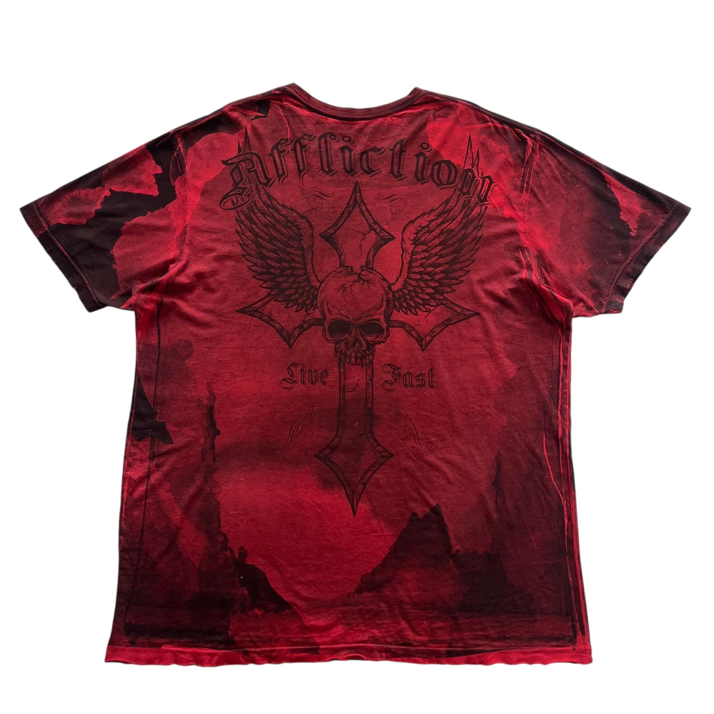Affliction Cross Wing Grunge Cyber Y2K Style T-shirt - Etsy Israel