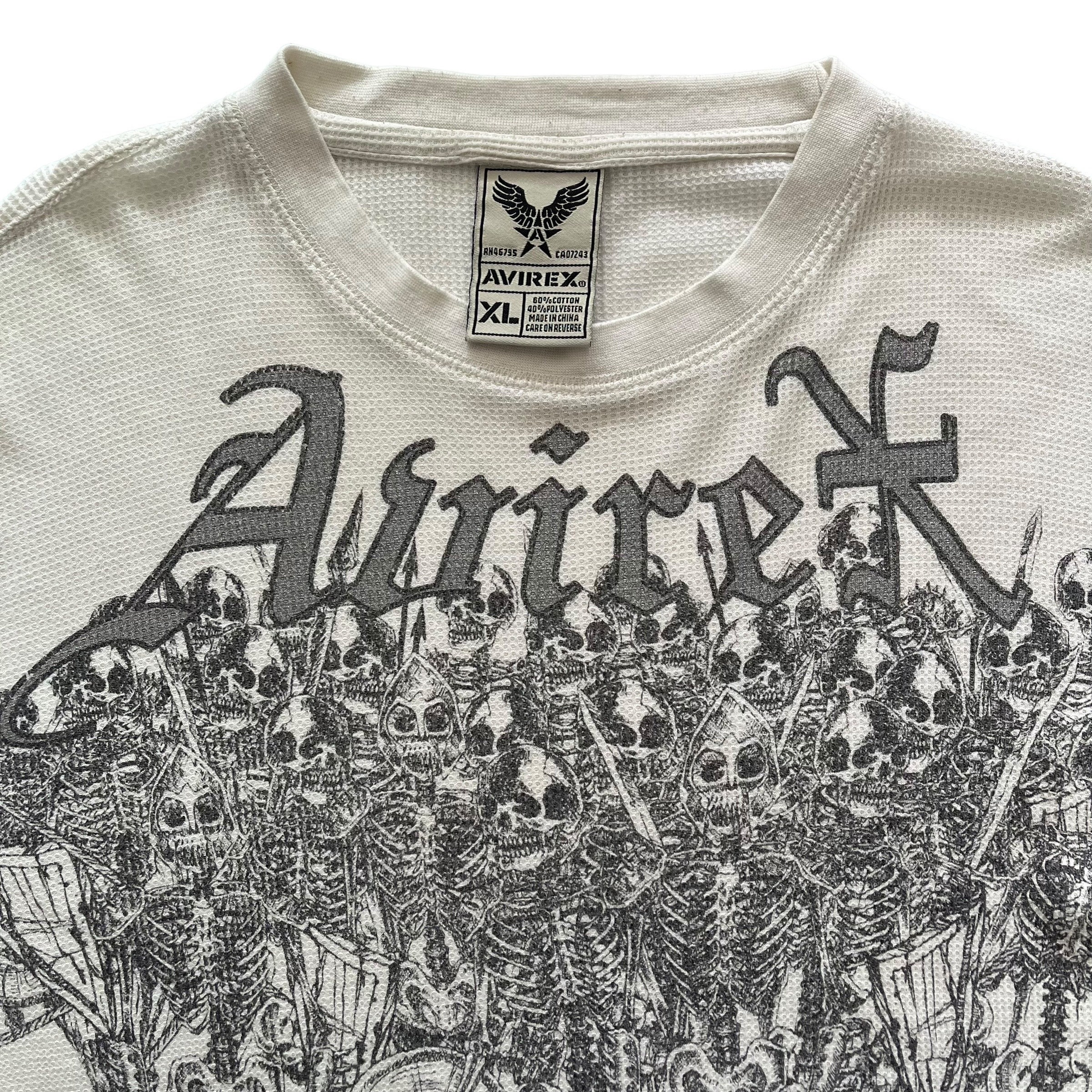 AH MURDERZ × AVIREX HEVYNYRONZIPCAD IGAN Rare Avirex Ghost Mountain Grunge Y2K Thermal Style Long