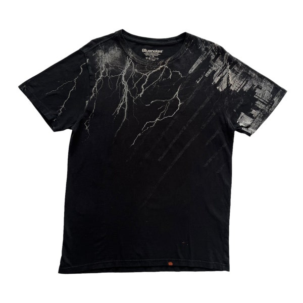 Bluenotes Thunderbolt Grunge Cyber Y2K Style T-Shirt