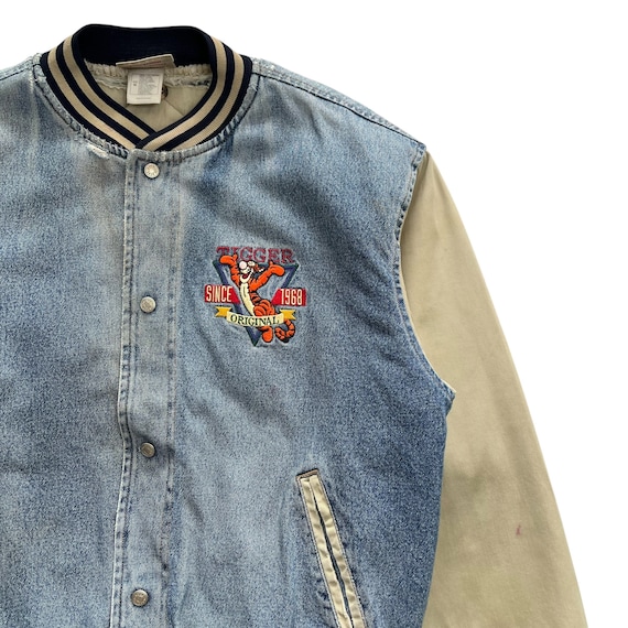 ジャケット・アウター 90s DS CAB CLOTHING tigerstripe jacket Tigger Disney Store vintage kids Letterman bomber varsity