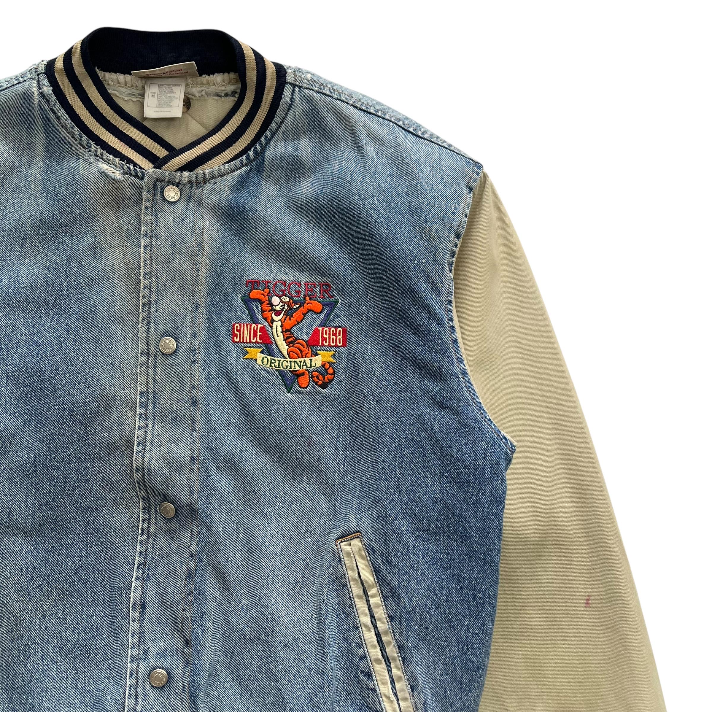 ジャケット・アウター 90s DS CAB CLOTHING tigerstripe jacket Tigger Disney Store vintage kids Letterman bomber varsity