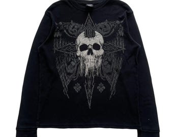Xzavier Cross Wing Rhinestone Grunge Cyber Y2K Style T-shirt