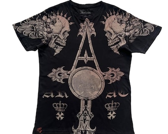 スカルTシャツ affliction xzavier y2k グランジ V系 アフリクション
